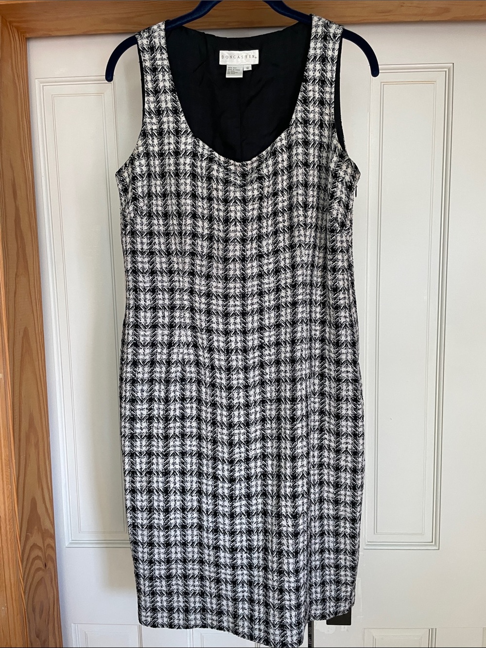 Doncaster Vintage Black & White Houndstooth Dress Jacket Suit - Picture 11 of 15